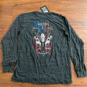 NWT HOWITZER PATRIOT TRIPLE HUNT LONG SLEEVE T-SHIRT SZ EXTRA LARGE XL